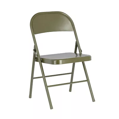 Складной стул La Forma Aidana темно-зеленое металлическое