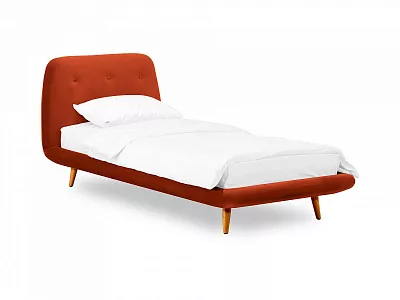 Кровать Loa 90x200 оранжевый 567499
