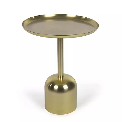 Приставной столик La Forma Adaluz из металла золотого цвета d 37 см