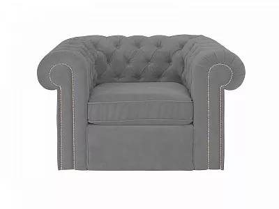 Кресло Chesterfield (молдинги) серый 329824