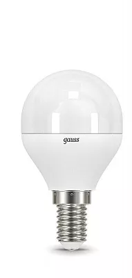 Лампа Gauss Шар 9.5W 890lm 3000K E14 LED 1/10/100