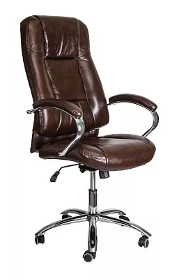Кресло поворотное King темно-коричневый кожа 64408