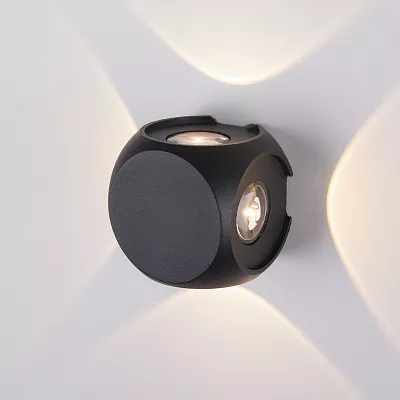 Уличный настенный светильник Elektrostandard Сube 1504 TECHNO LED Черный