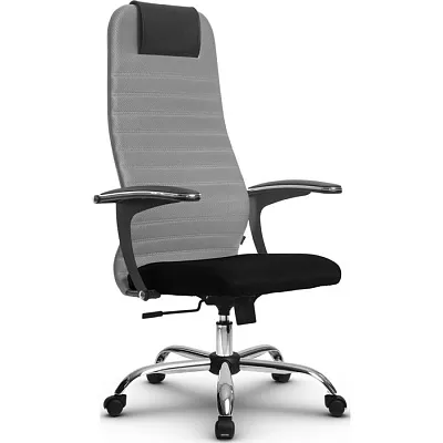 Кресло компьютерное SU-BU158-10 Ch Светло-серый / черный