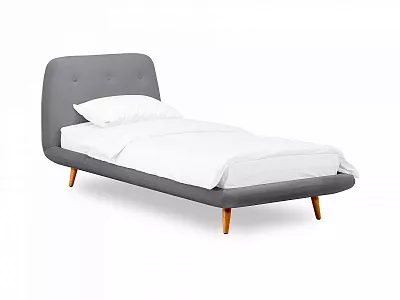 Кровать Loa 90x200 серый 567497