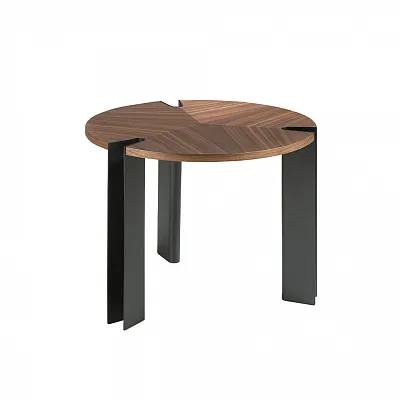 Приставной столик Angel Cerda 2117/MH2206B из орехового дерева и черной стали