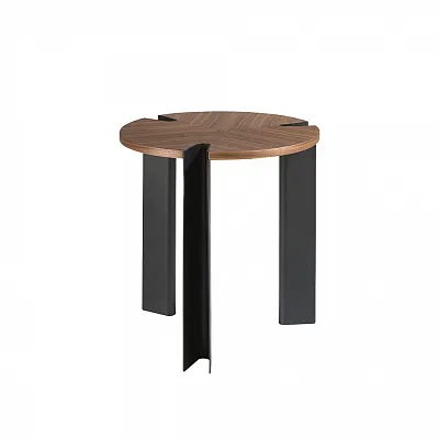 Приставной столик Angel Cerda MH2206C/2118 из орехового дерева и черной стали