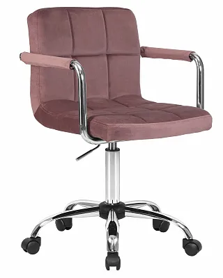 Офисное кресло для персонала DOBRIN TERRY пудрово-розовый велюр MJ9-32