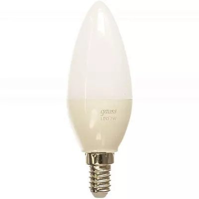 Лампа Gauss Свеча 7W 550lm 6500К E14 шаг. диммирование LED1/10/100