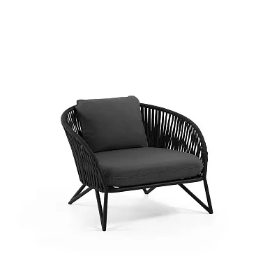 Веревочное кресло La Forma Branzie черное