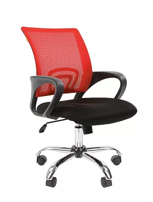 Кресло для персонала Chairman 696 ХРОМ TW красный