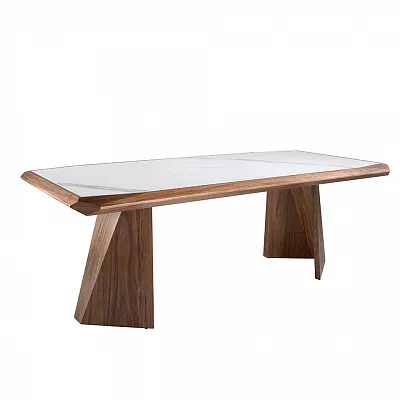 Обеденный стол Angel Cerda 1106/MI2207T из фарфора и орехового дерева