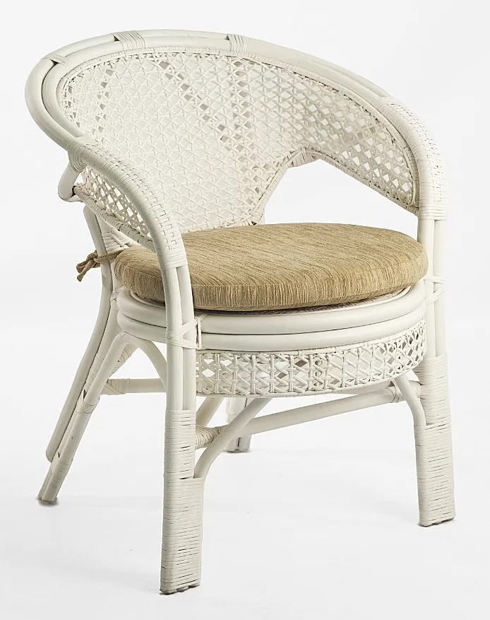 Комплект мебели из ротанга Пеланги 02 15 дуэт с овальным столом белый матовый