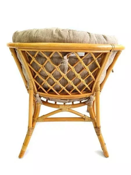 Комплект мебели из ротанга Багама дуэт с круглым столом мед (подушки шенилл полные светлые)