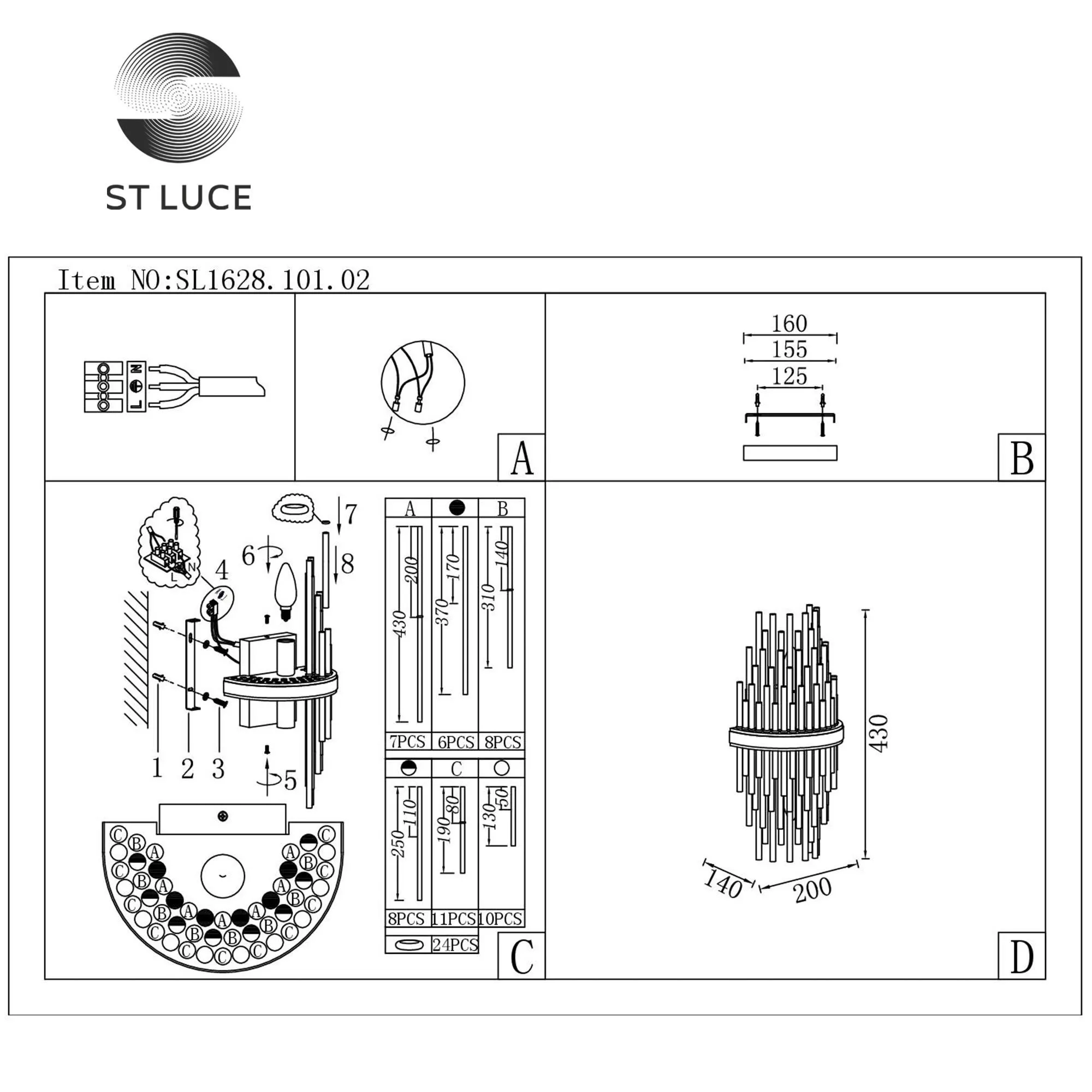 Бра ST LUCE TERAMO SL1628.101.02