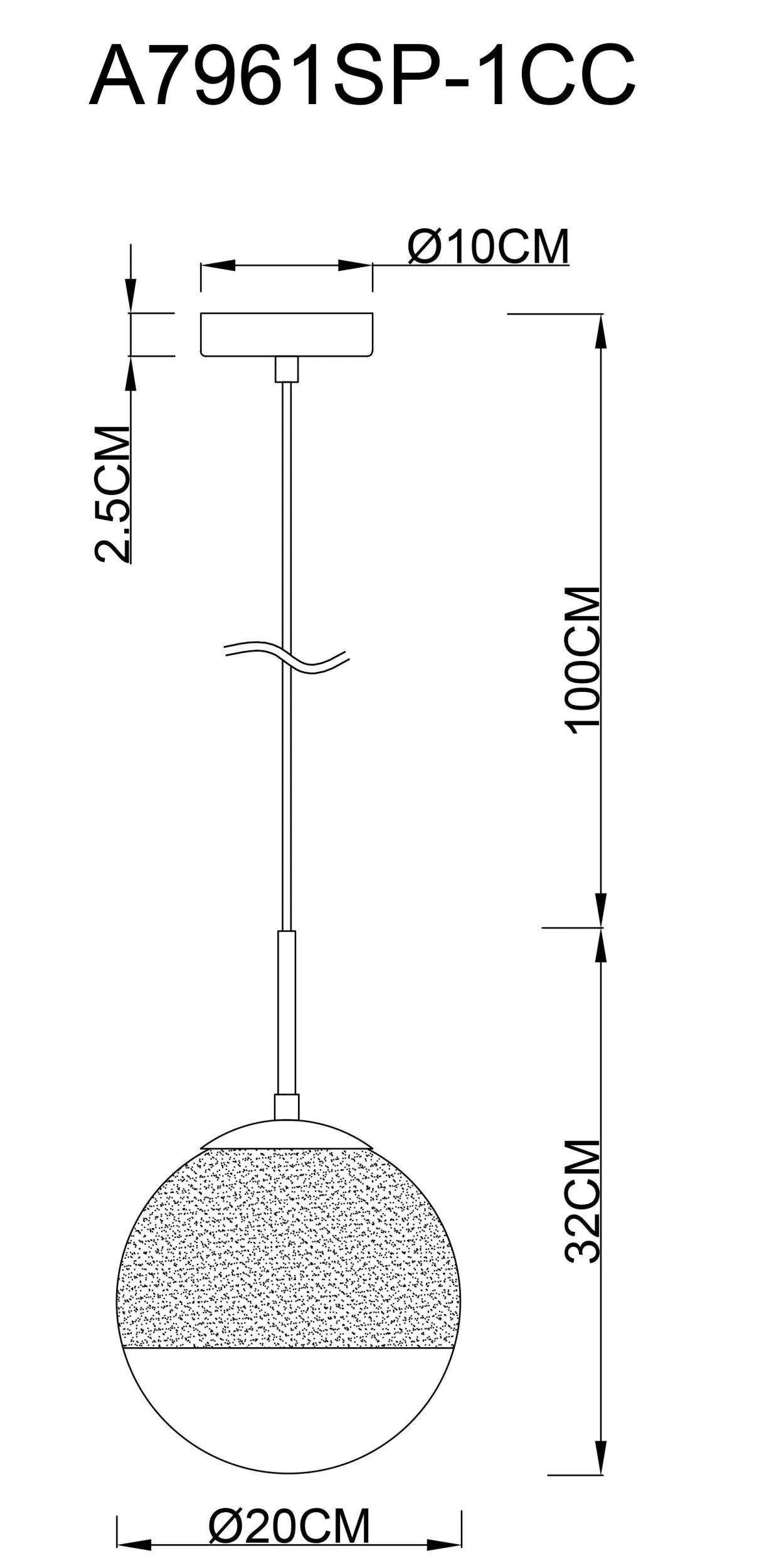 Подвесной светильник Arte Lamp JUPITER chrome A7961SP-1CC