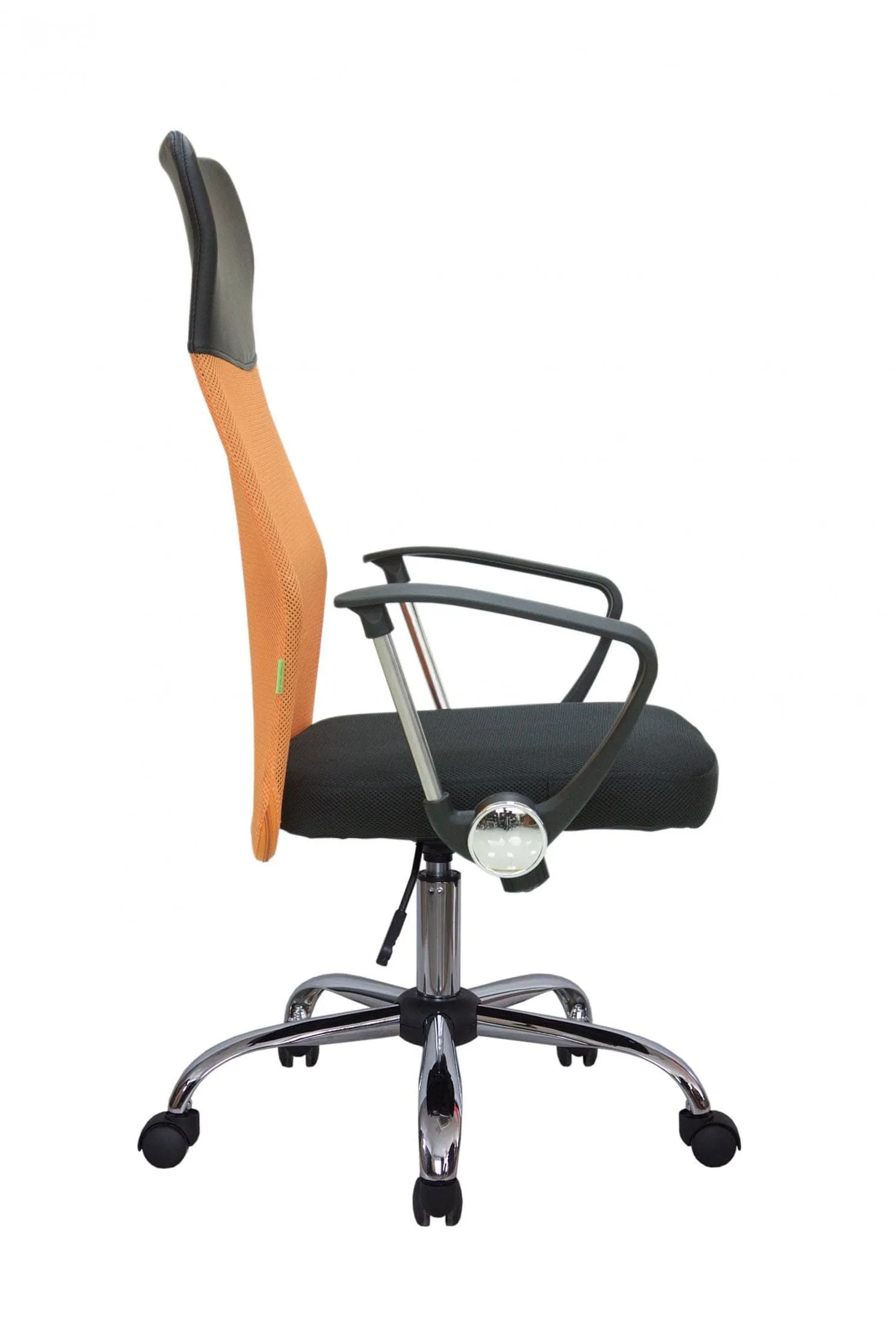 Кресло для персонала Riva Chair Smart 8074 (подголовник - экокожа) оранжевый / черный