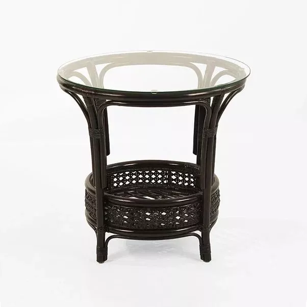 Комплект мебели из ротанга Пеланги 02 15 дуэт с круглым столом венге