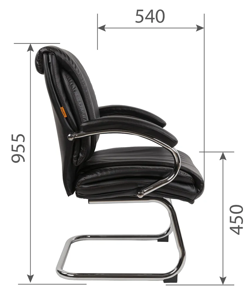 Кресло для посетителей CHAIRMAN CH423 V черный