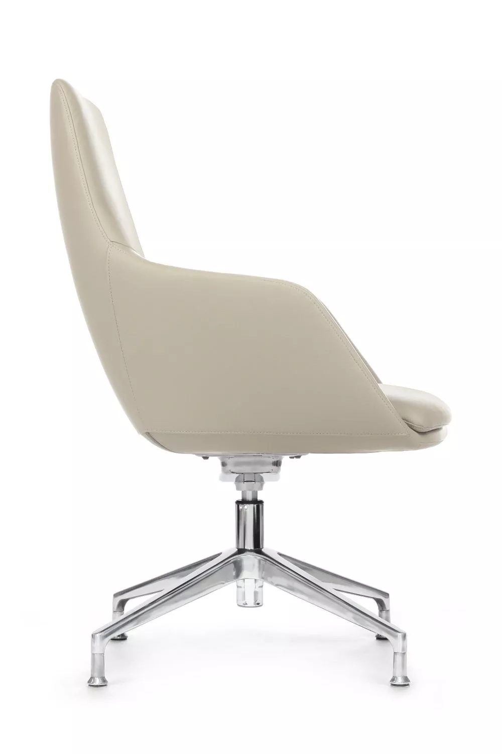 Офисное кресло из натуральной кожи RIVA DESIGN Soul-ST (С1908) светло-серый