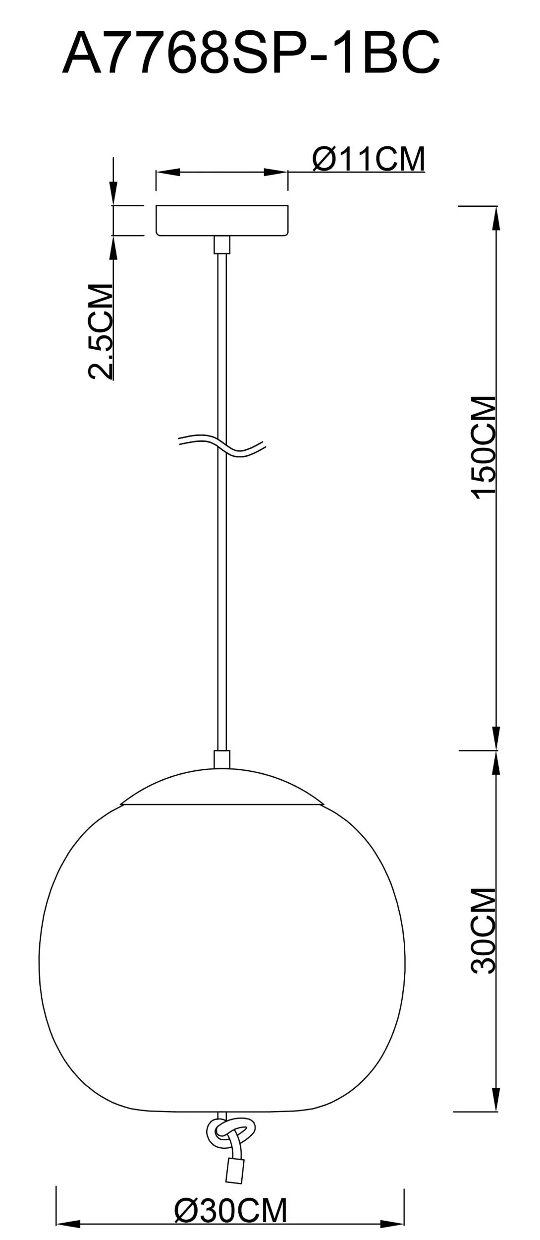 Подвесной светильник Arte Lamp CODY A7768SP-1BC