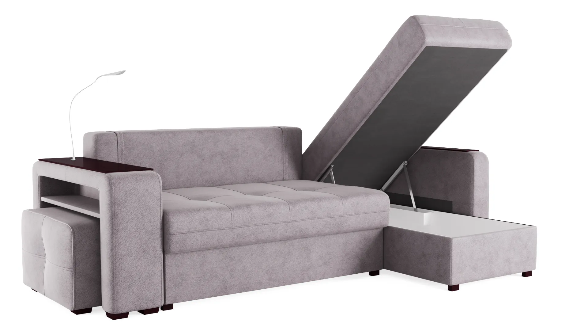 Угловой диван-кровать Smart Silva 4 Кашемир 890 правый