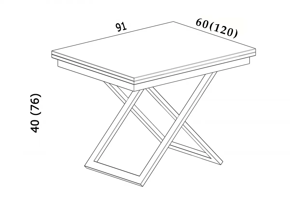 Стол-трансформер Accord бетон серебро