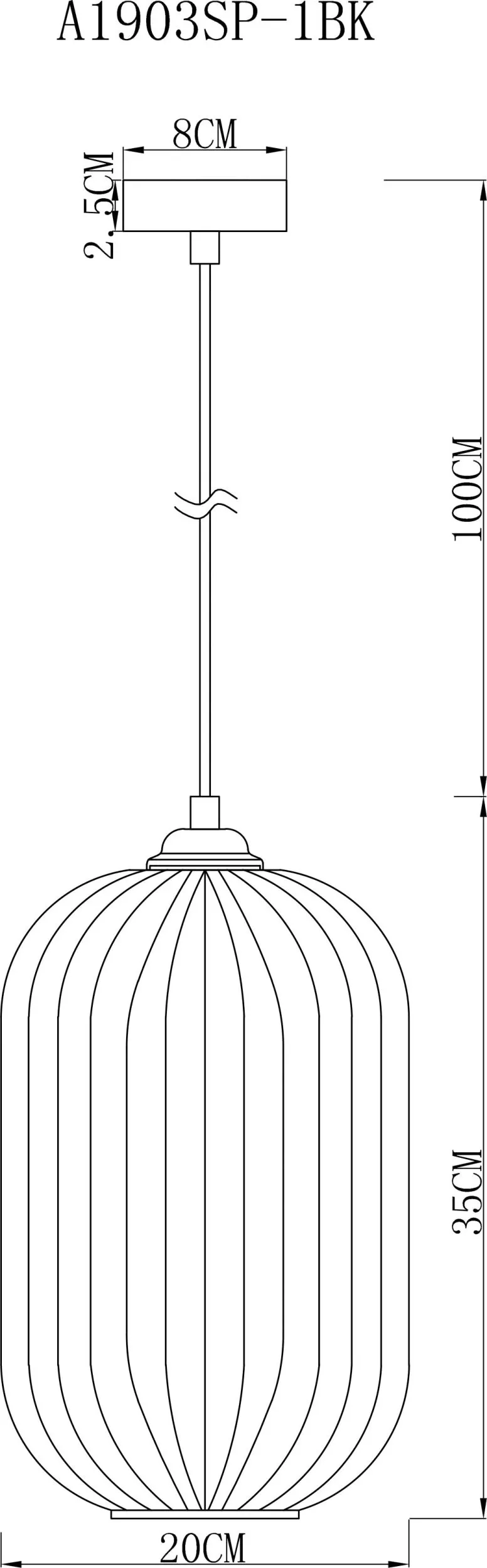 Подвесной светильник Arte Lamp ARWEN A1903SP-1BK