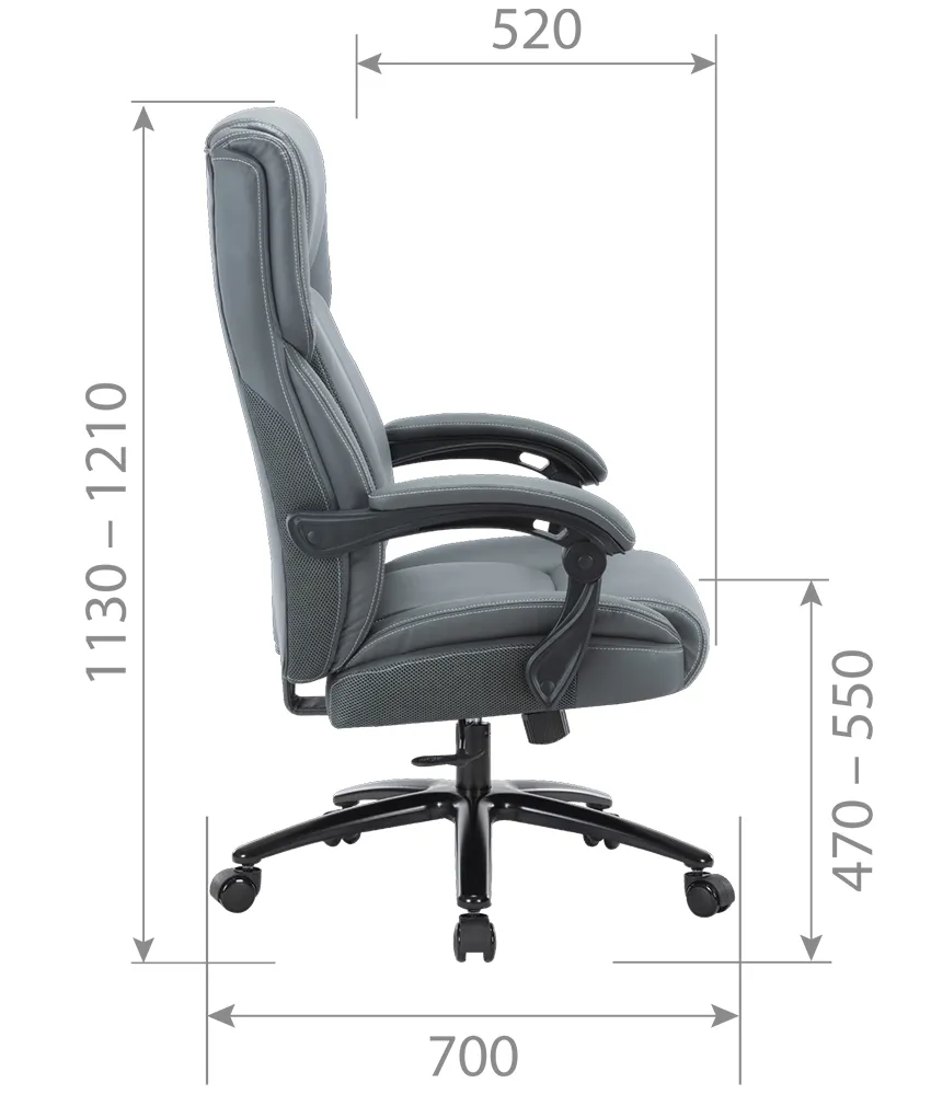 Кресло руководителя CHAIRMAN CH415 серый