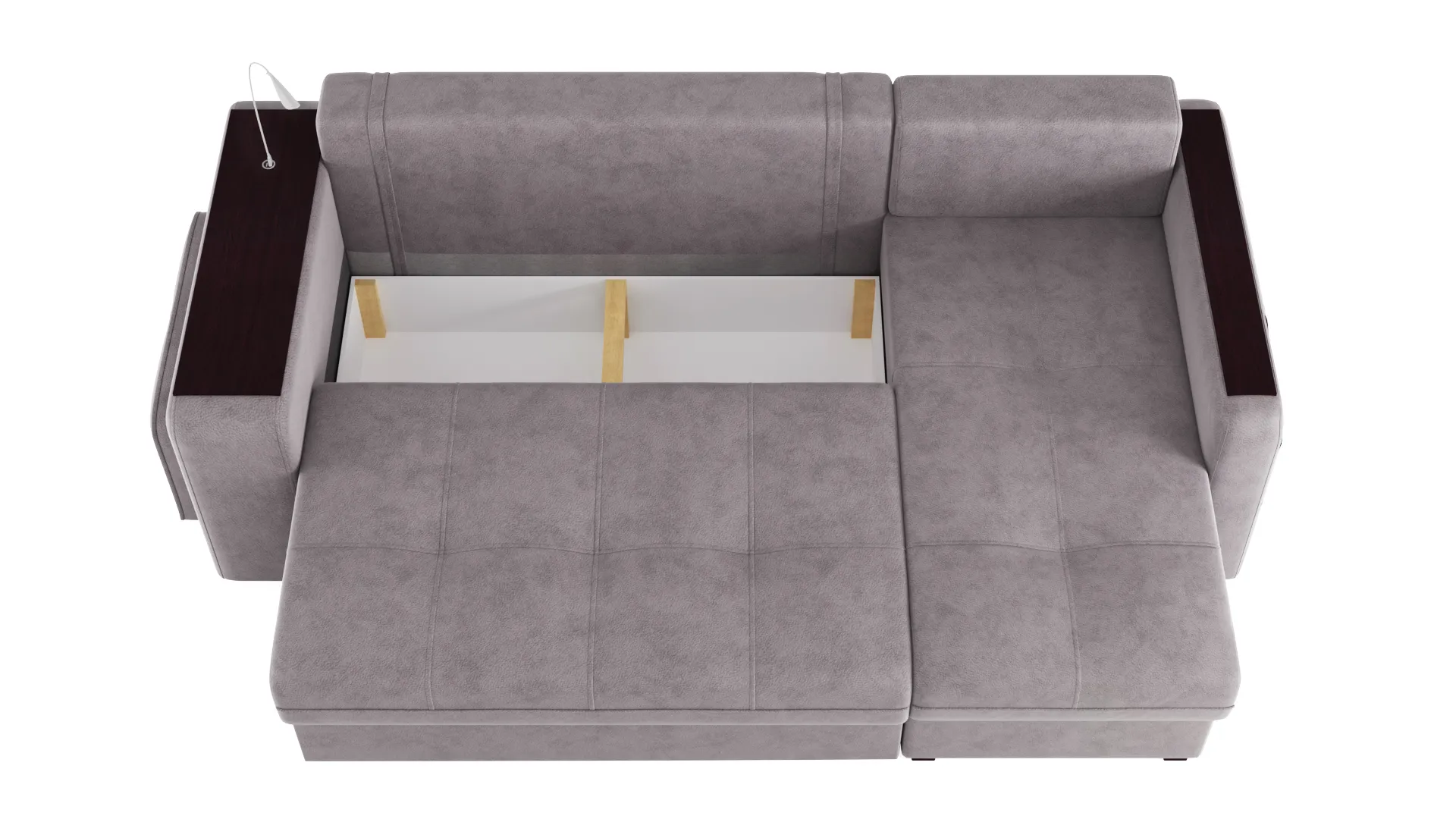 Угловой диван-кровать Smart Silva 4 Кашемир 890 правый