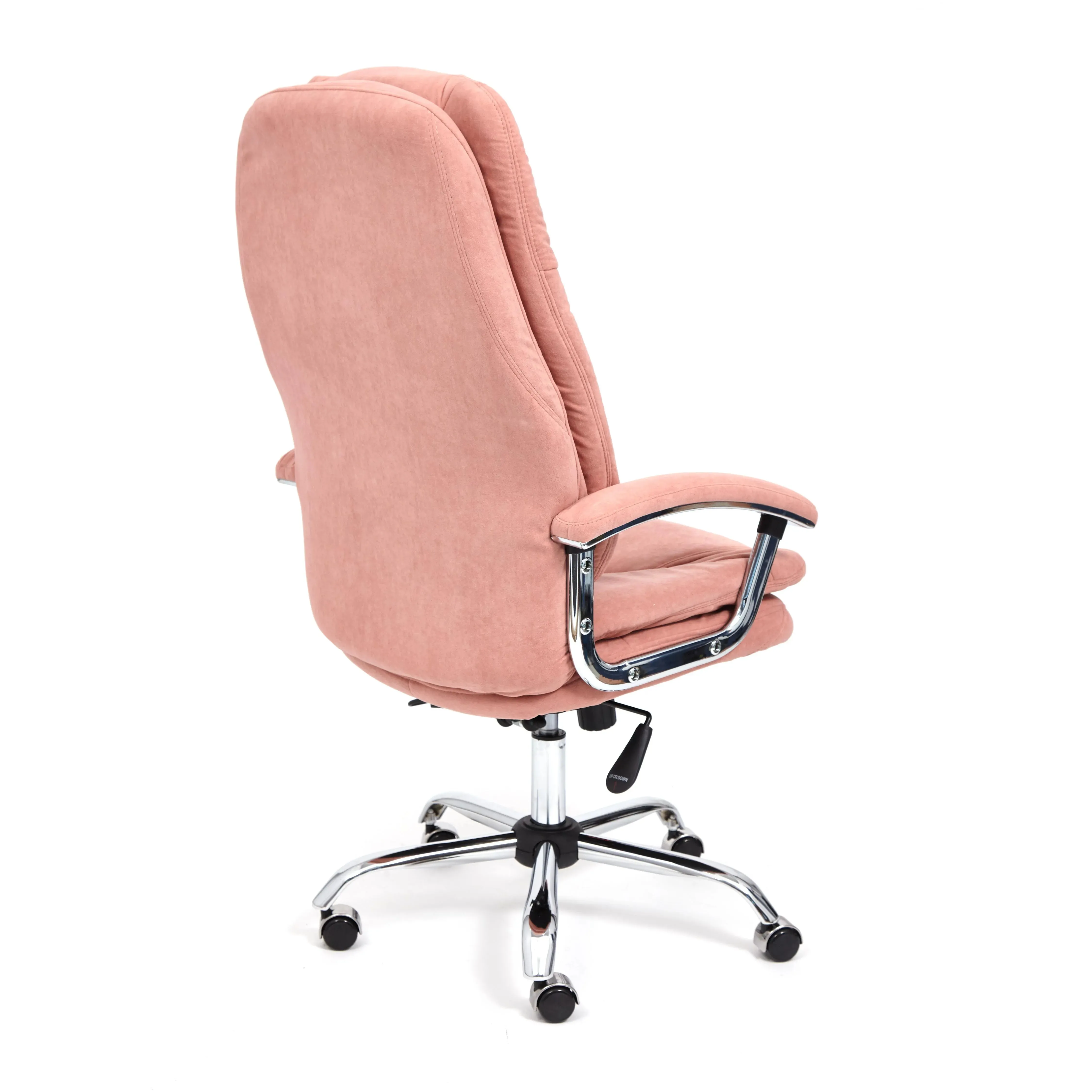 Кресло компьютерное для руководителя SOFTY LUX флок розовый