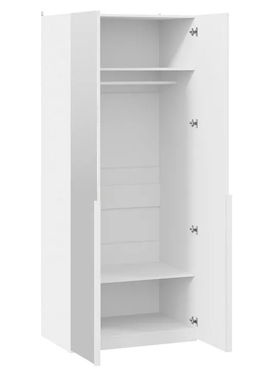 Шкаф для одежды Порто белый жемчуг белый софт СМ-393.07.005