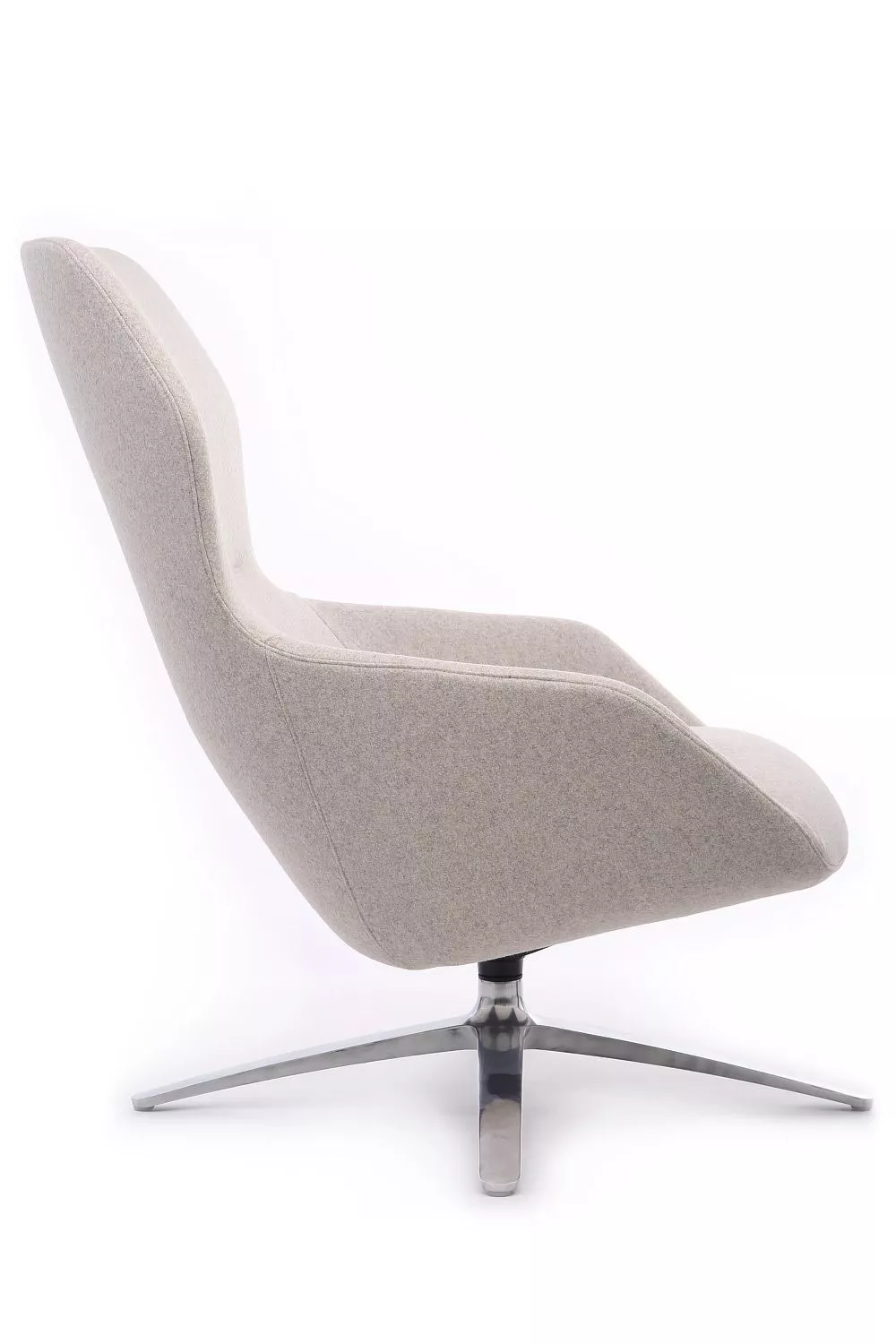Кресло RIVA DESIGN Кресло Selin F1705 + оттоманка (кашемир) светло-серый