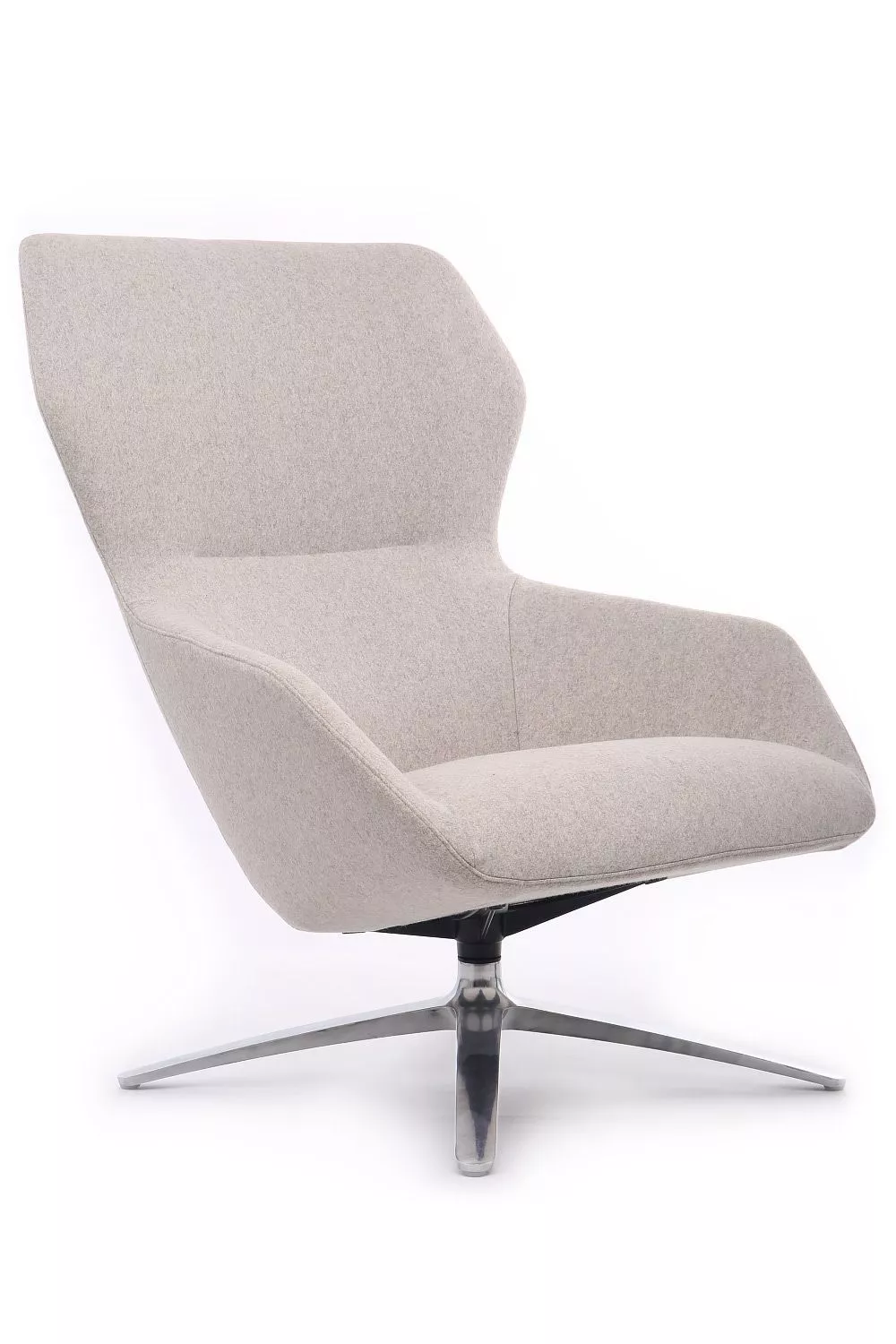 Кресло RIVA DESIGN Кресло Selin F1705 + оттоманка (кашемир) светло-серый