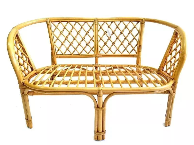 Комплект мебели из ротанга Багама с диваном мед (подушки шенилл полные светлые)