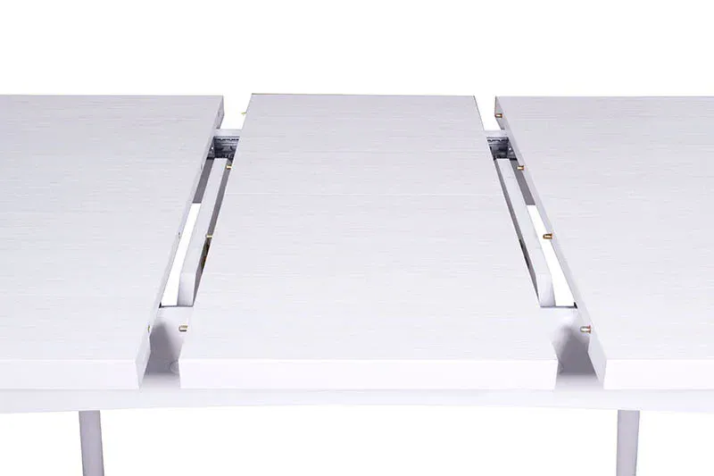 Раздвижной стол Ялта с цилиндрическими опорами Ясень анкор светлый