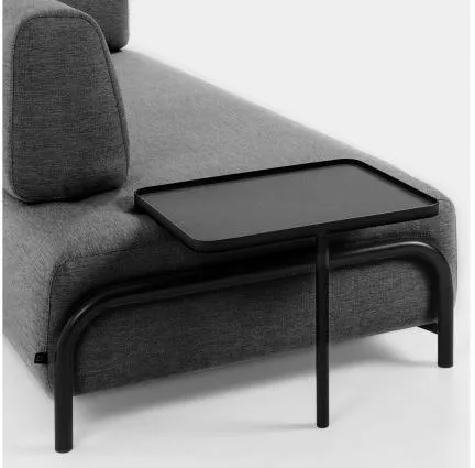 Диван La Forma Compo 3-местный темно-серый с приставным столиком