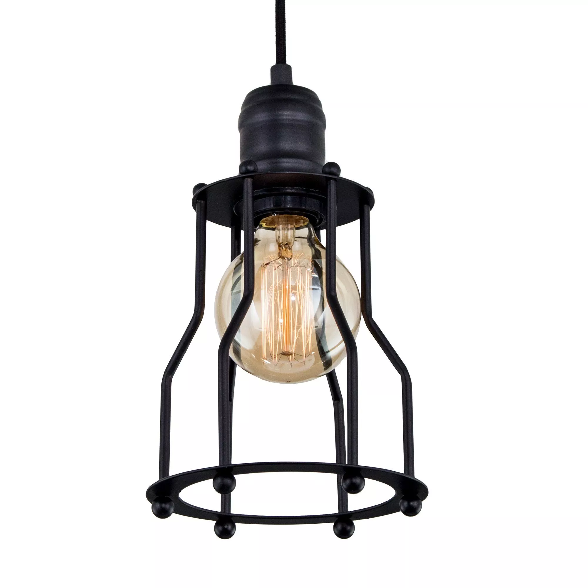 Потолочный подвесной светильник Эдисон 60 черный Citilux CL450201