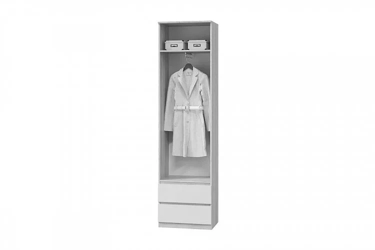 Шкаф для одежды Лори дуб серый / белый МЛК