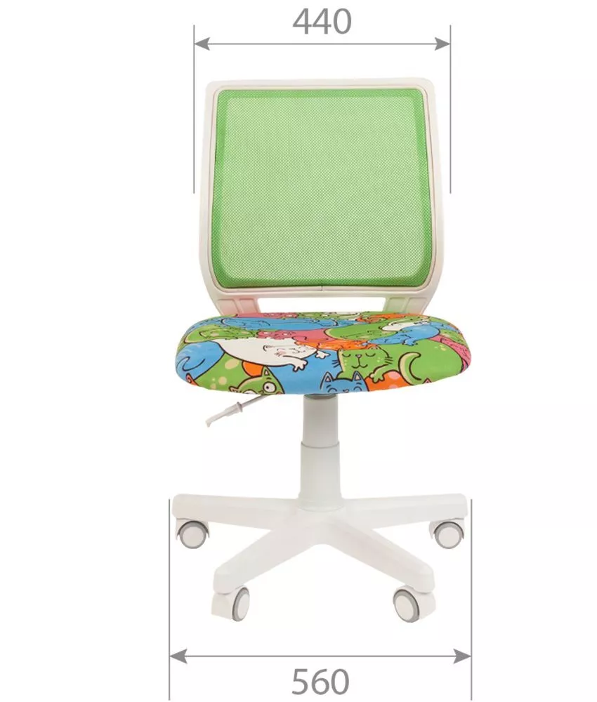 Детский компьютерный стул Chairman KIDS 112 зеленый / белый