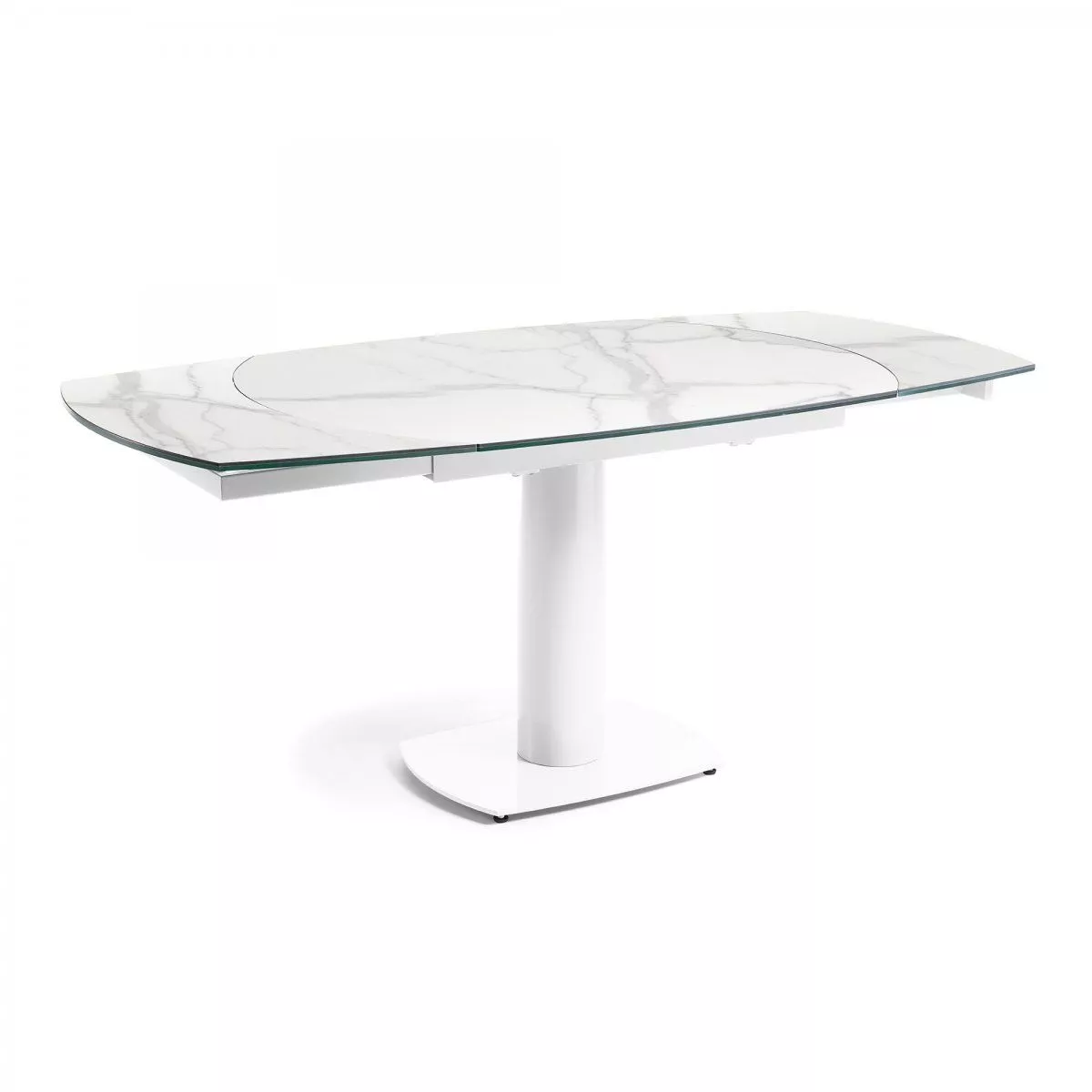 Обеденный стол La Forma Stephane белый мрамор