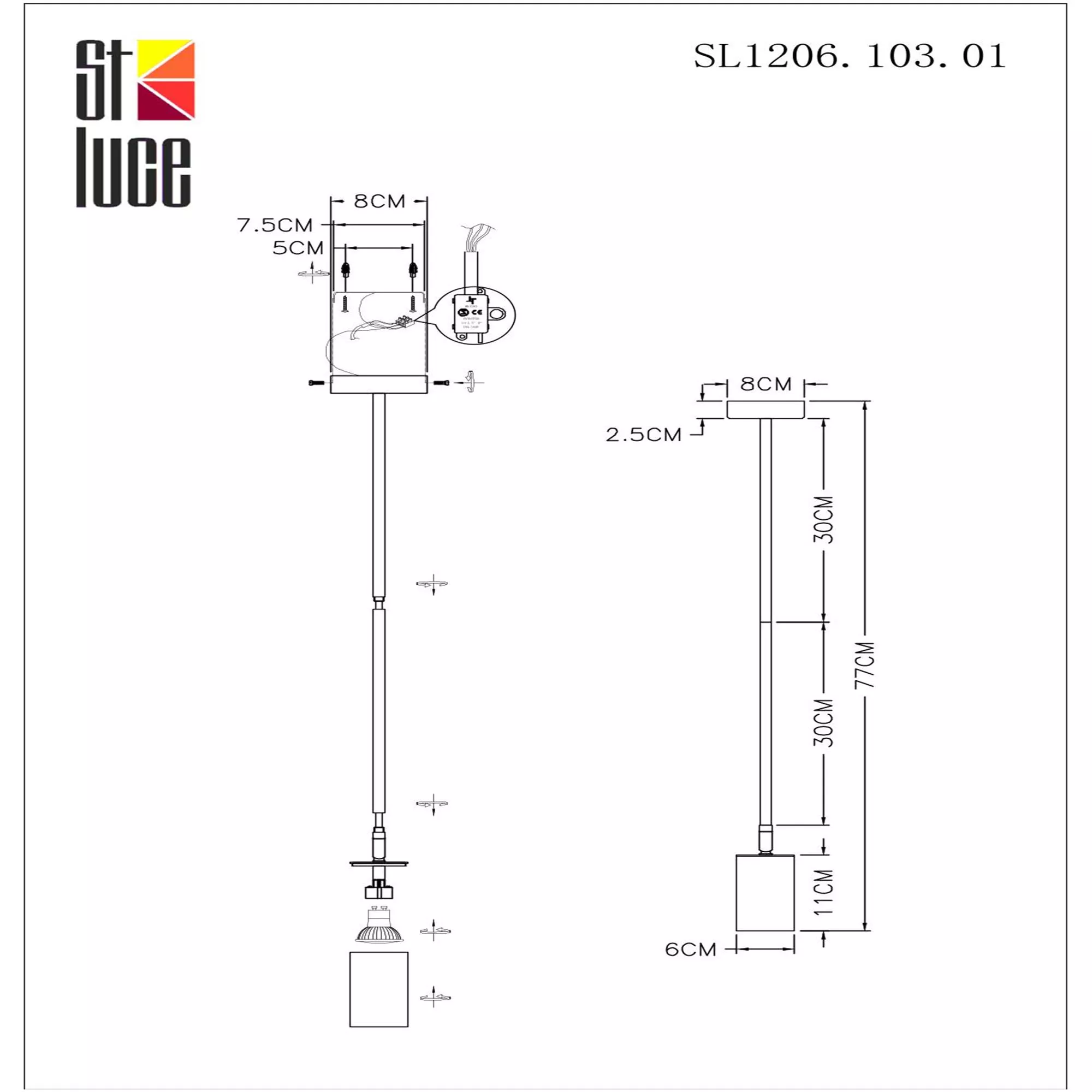 Подвесной светильник ST LUCE SORMANO SL1206.103.01