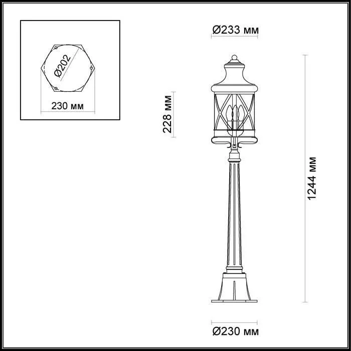 Садово-парковый светильник Odeon light SATION 4045/3F