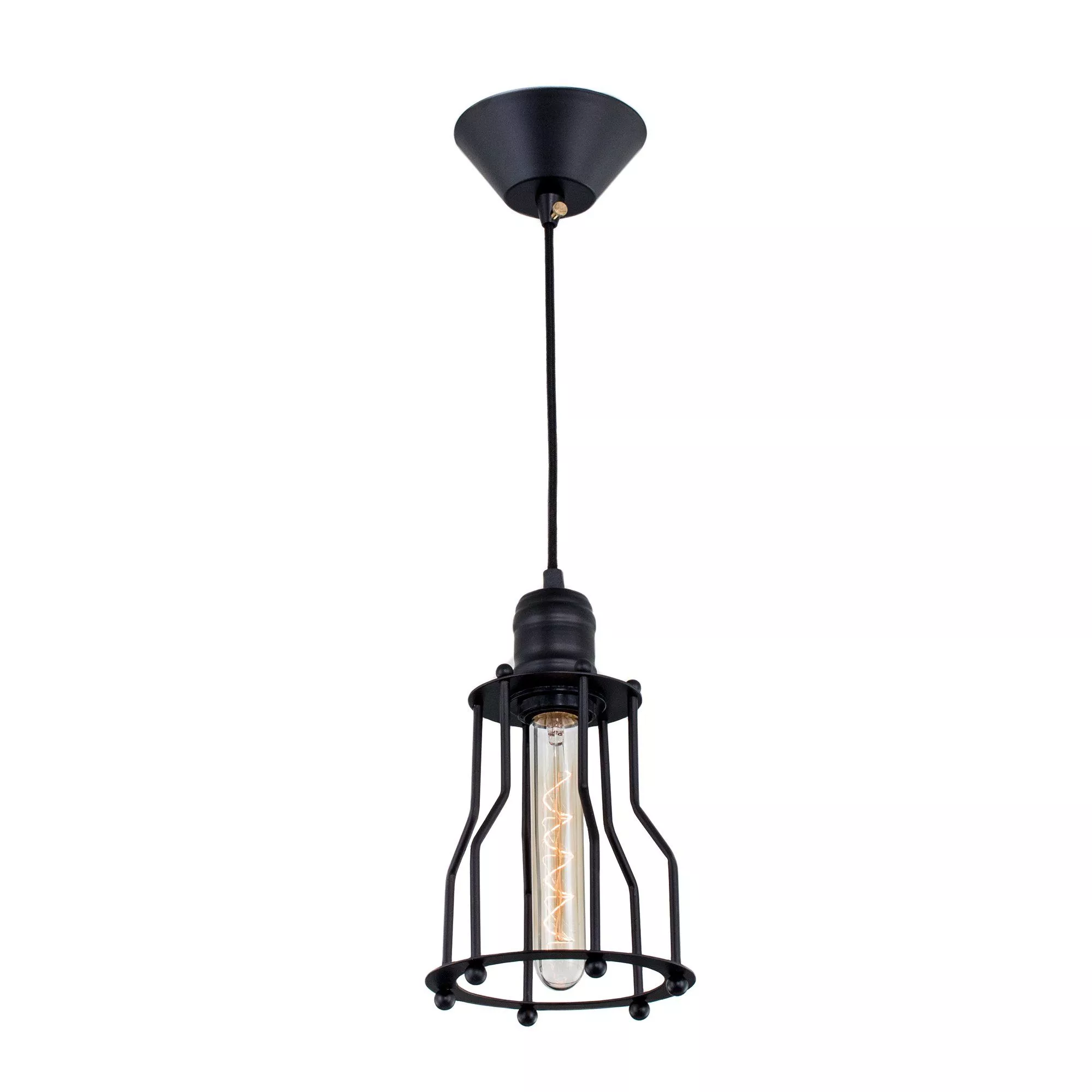 Потолочный подвесной светильник Эдисон 60 черный Citilux CL450201