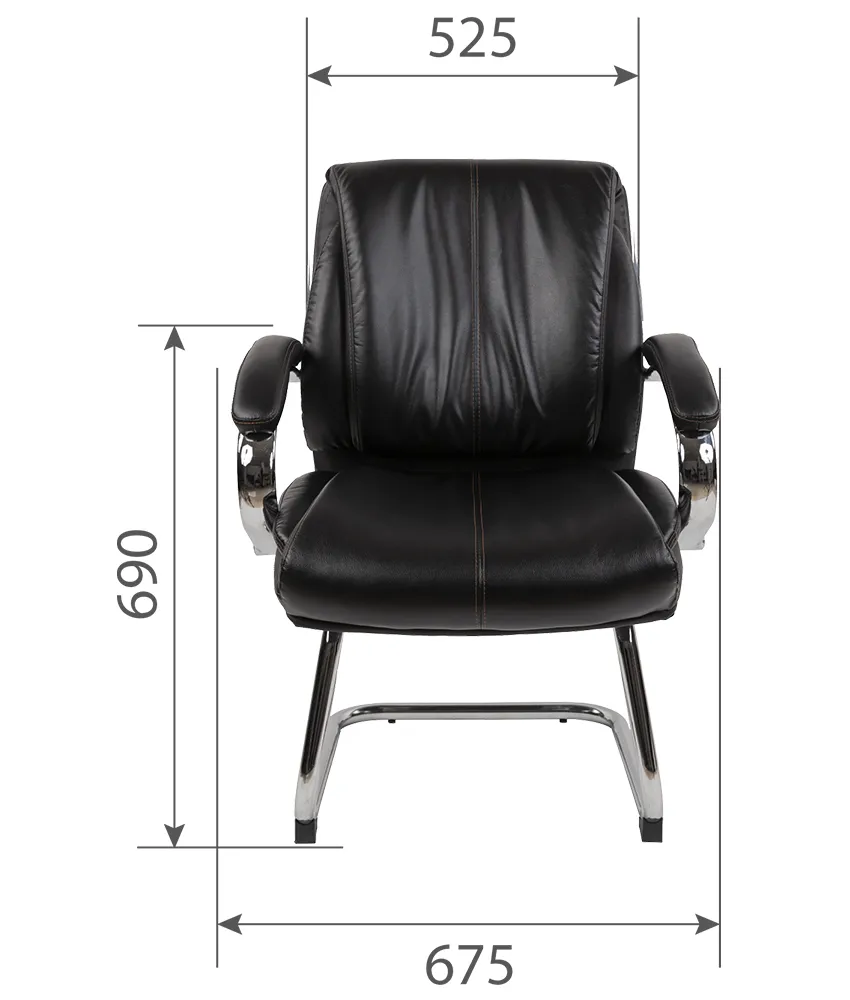 Кресло для посетителей CHAIRMAN CH423 V черный