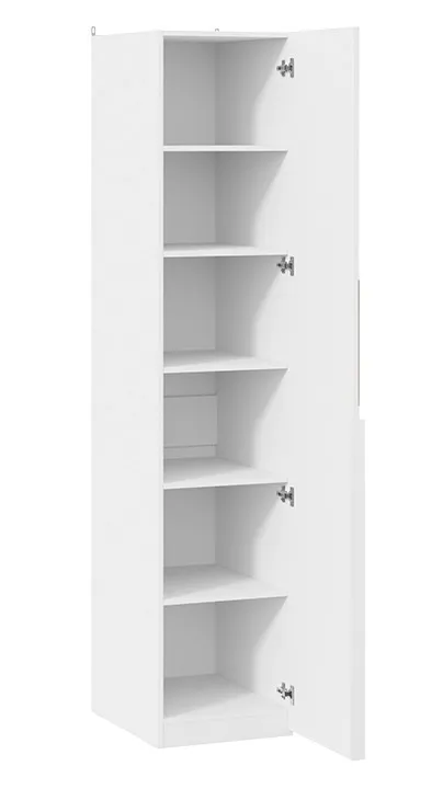 Шкаф для белья с зеркальной дверью Порто белый жемчуг белый софт СМ-393.07.002