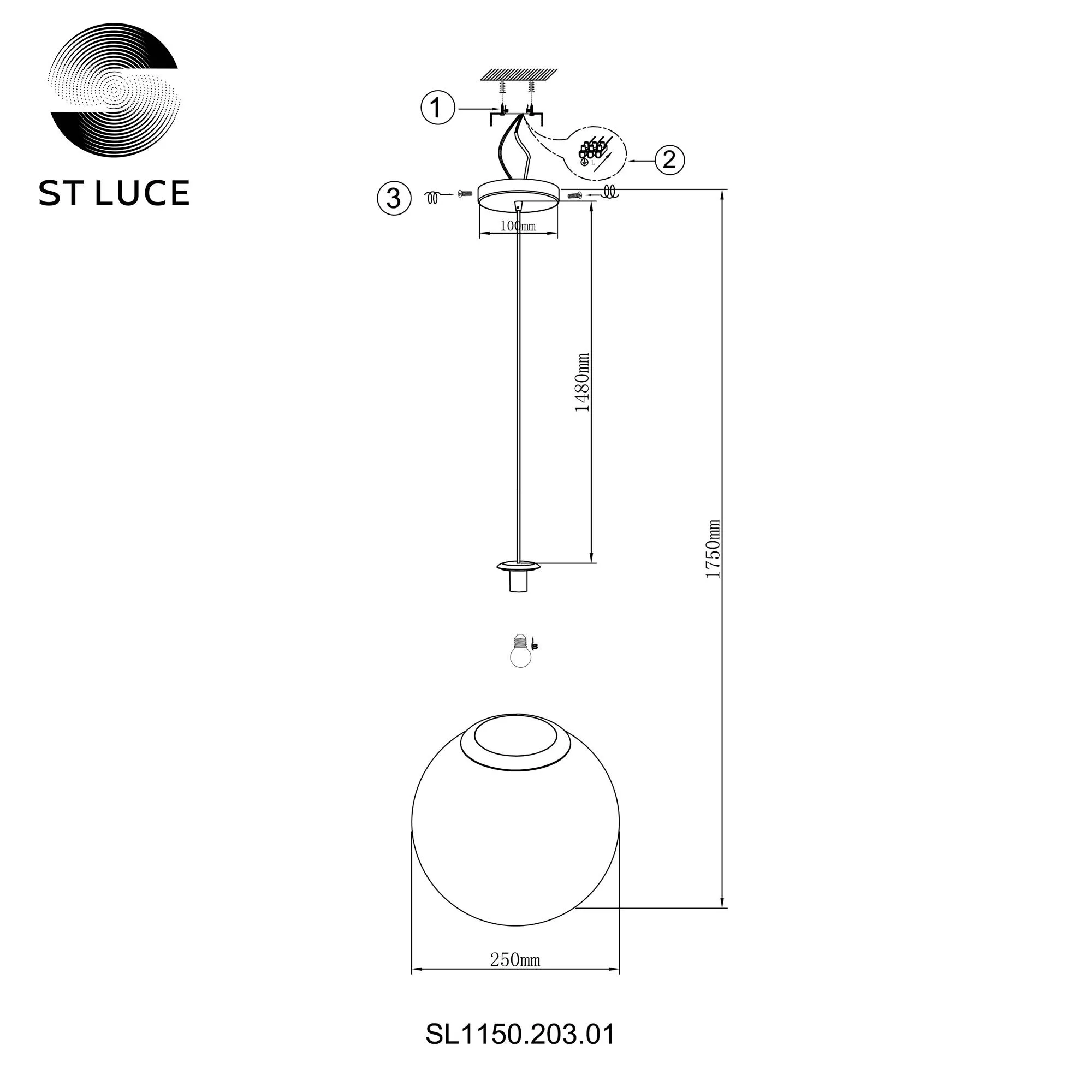 Подвесной светильник ST LUCE LIORA SL1150.203.01