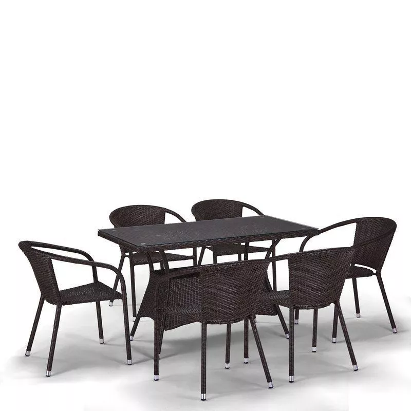 Комплект мебели из ротанга T198D/Y137C-W53 Brown 6Pcs