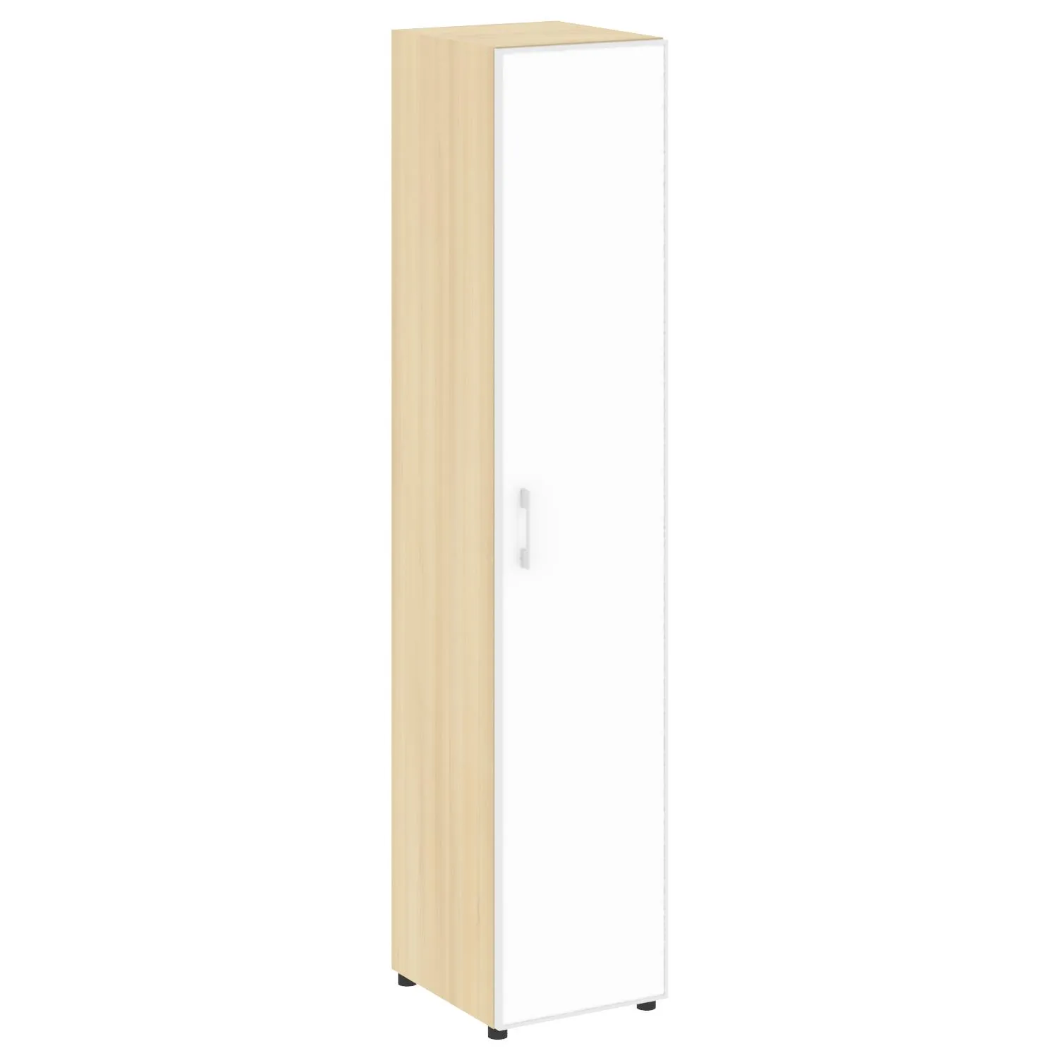 Шкаф правый (1 высокий фасад стекло лакобель белое в раме) Riva YALTA LT.SU-1.10 R (R) white