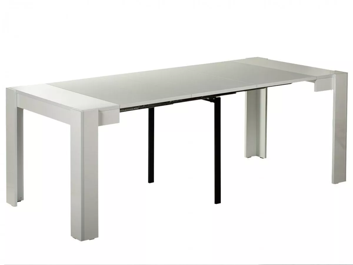 Белый обеденный стол трансформер Giant